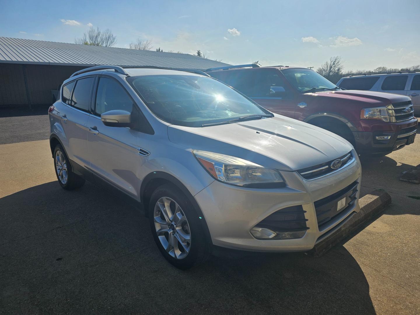 2014 SILVER Ford Escape Titanium FWD (1FMCU0J93EU) with an 2.0L L4 DOHC 16V engine, 6-Speed Automatic transmission, located at 533 S Seven Points BLVD, Seven Points, TX, 75143, (430) 255-4030, 32.313999, -96.209351 - Photo#1